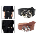 Maxbell PU Leather Belt for Men Women with Pin Buckle Fashion for Jackets Pants Black