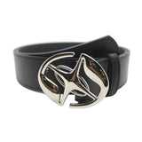 Maxbell PU Leather Belt for Men Women with Pin Buckle Fashion for Jackets Pants Black
