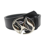 Maxbell PU Leather Belt for Men Women with Pin Buckle Fashion for Jackets Pants Black