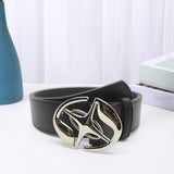 Maxbell PU Leather Belt for Men Women with Pin Buckle Fashion for Jackets Pants Black