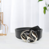 Maxbell PU Leather Belt for Men Women with Pin Buckle Fashion for Jackets Pants Black