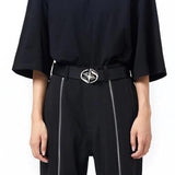 Maxbell PU Leather Belt for Men Women with Pin Buckle Fashion for Jackets Pants Black