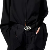 Maxbell PU Leather Belt for Men Women with Pin Buckle Fashion for Jackets Pants Black