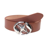 Maxbell PU Leather Belt for Men Women with Pin Buckle Fashion for Jackets Pants Dark Brown