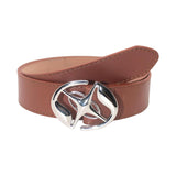 Maxbell PU Leather Belt for Men Women with Pin Buckle Fashion for Jackets Pants Dark Brown