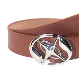 Maxbell PU Leather Belt for Men Women with Pin Buckle Fashion for Jackets Pants Dark Brown