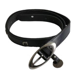 Maxbell Women Leather Belt Oval Metal Buckle Unisex Punk Waist Belt Ladies Belts