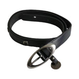 Maxbell Women Leather Belt Oval Metal Buckle Unisex Punk Waist Belt Ladies Belts