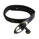 Maxbell Women Leather Belt Oval Metal Buckle Unisex Punk Waist Belt Ladies Belts