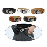 Maxbell PU Leather Belt Waist Band Fashion Belt Punk Metal Buckle for Men and Women Black