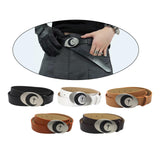 Maxbell PU Leather Belt Waist Band Fashion Belt Punk Metal Buckle for Men and Women Black