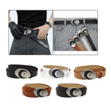 Maxbell PU Leather Belt Waist Band Fashion Belt Punk Metal Buckle for Men and Women Black