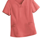 Maxbell women Nurse Uniform Multi Pockets Soft Top Pants Set for Massaging XL orange