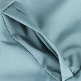 Maxbell women Nurse Uniform Multi Pockets Soft Top Pants Set for Massaging XL light blue