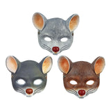 Maxbell 3D Mouse Half Face Mask Costume Cosplay Masquerade Easter Rat Animal Mask Light Gray