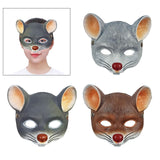 Maxbell 3D Mouse Half Face Mask Costume Cosplay Masquerade Easter Rat Animal Mask Light Gray