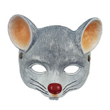 Maxbell 3D Mouse Half Face Mask Costume Cosplay Masquerade Easter Rat Animal Mask Light Gray