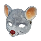 Maxbell 3D Mouse Half Face Mask Costume Cosplay Masquerade Easter Rat Animal Mask Light Gray