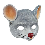 Maxbell 3D Mouse Half Face Mask Costume Cosplay Masquerade Easter Rat Animal Mask Light Gray