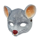 Maxbell 3D Mouse Half Face Mask Costume Cosplay Masquerade Easter Rat Animal Mask Light Gray