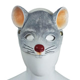 Maxbell 3D Mouse Half Face Mask Costume Cosplay Masquerade Easter Rat Animal Mask Light Gray