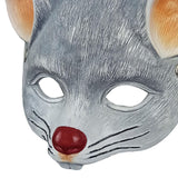 Maxbell 3D Mouse Half Face Mask Costume Cosplay Masquerade Easter Rat Animal Mask Light Gray