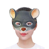 Maxbell 3D Mouse Half Face Mask Costume Cosplay Masquerade Easter Rat Animal Mask Deep Gray