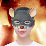 Maxbell 3D Mouse Half Face Mask Costume Cosplay Masquerade Easter Rat Animal Mask Deep Gray