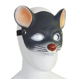 Maxbell 3D Mouse Half Face Mask Costume Cosplay Masquerade Easter Rat Animal Mask Deep Gray