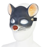 Maxbell 3D Mouse Half Face Mask Costume Cosplay Masquerade Easter Rat Animal Mask Deep Gray