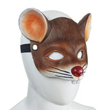 Maxbell 3D Mouse Half Face Mask Costume Cosplay Masquerade Easter Rat Animal Mask Brown