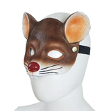 Maxbell 3D Mouse Half Face Mask Costume Cosplay Masquerade Easter Rat Animal Mask Brown