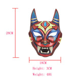 Maxbell Japanese Devil Mask Novelty Costume for Masquerade Carnivals Themed Parties Red