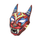 Maxbell Japanese Devil Mask Novelty Costume for Masquerade Carnivals Themed Parties Red