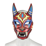 Maxbell Japanese Devil Mask Novelty Costume for Masquerade Carnivals Themed Parties Red