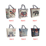 Maxbell Women Canvas Tote Bag Shoppers Bag Lightweight Underarm Bag with Zipper Style A
