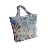 Maxbell Women Canvas Tote Bag Shoppers Bag Lightweight Underarm Bag with Zipper Style B