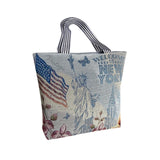 Maxbell Women Canvas Tote Bag Shoppers Bag Lightweight Underarm Bag with Zipper Style B