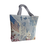 Maxbell Women Canvas Tote Bag Shoppers Bag Lightweight Underarm Bag with Zipper Style B