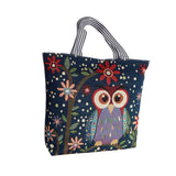 Maxbell Women Canvas Tote Bag Shoppers Bag Lightweight Underarm Bag with Zipper Style C