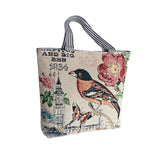 Maxbell Women Canvas Tote Bag Shoppers Bag Lightweight Underarm Bag with Zipper Style D