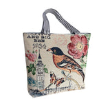 Maxbell Women Canvas Tote Bag Shoppers Bag Lightweight Underarm Bag with Zipper Style D