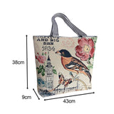 Maxbell Women Canvas Tote Bag Shoppers Bag Lightweight Underarm Bag with Zipper Style D