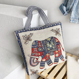 Maxbell Women Canvas Tote Bag Shoppers Bag Lightweight Underarm Bag with Zipper Style E