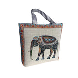 Maxbell Women Canvas Tote Bag Shoppers Bag Lightweight Underarm Bag with Zipper Style F