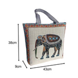 Maxbell Women Canvas Tote Bag Shoppers Bag Lightweight Underarm Bag with Zipper Style F
