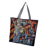 Maxbell Tote Bag Shopping Bag Canvas Grocery Bags Beach Bag Coloured Pattern Durable Style C
