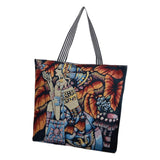 Maxbell Tote Bag Shopping Bag Canvas Grocery Bags Beach Bag Coloured Pattern Durable Style C