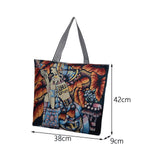 Maxbell Tote Bag Shopping Bag Canvas Grocery Bags Beach Bag Coloured Pattern Durable Style C
