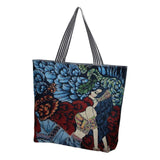 Maxbell Tote Bag Shopping Bag Canvas Grocery Bags Beach Bag Coloured Pattern Durable Style D